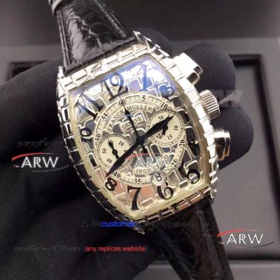 Perfect Replica Franck Muller Iron Croco Siler Dial Watch For Sale